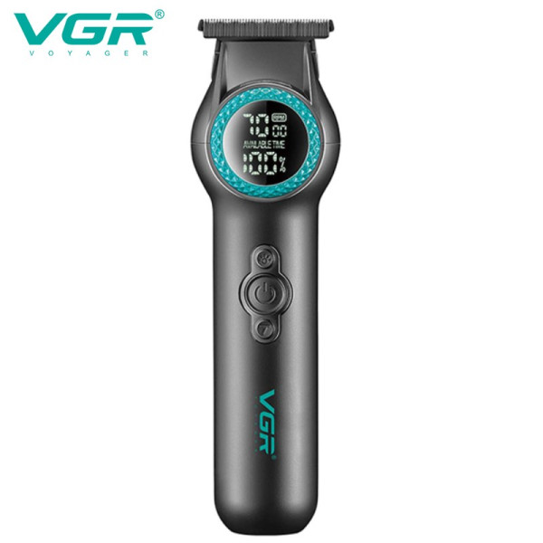 Тример VGR V-990, 3 насадки, керамічне лезо, TURBO режим, регулювання потужності 7000-8000 RPM, LED light, LED display