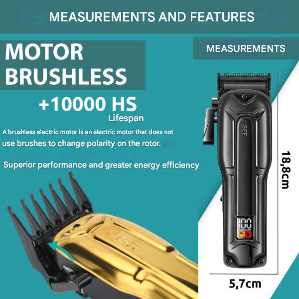 Акумуляторна Машинка Для Стрижки VGR V-138 BLACK 4 Насадки 7000 RPM 2500 mAh LED Display Акумуляторна Машинка Для Стрижки VGR V-138 BLACK 4 Насадки 7000 RPM 2500 mAh LED Display