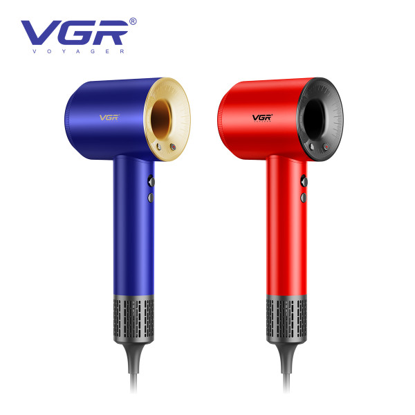 Фен профессиональный VGR V-445 BLUE, 3 уровня обдува, 4 уровня температуры, 1600 Вт, 110000 RPM