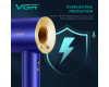 Фен профессиональный VGR V-445 BLUE, 3 уровня обдува, 4 уровня температуры, 1600 Вт, 110000 RPM