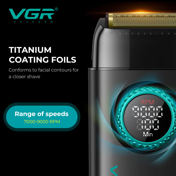 Комплект VGR STEPLERSS RPO 4 IN 1 BLACK, машинка для стрижки (Clipper), триммер, электробритва, фен