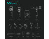 Комплект VGR STEPLERSS RPO 4 IN 1 BLACK, машинка для стрижки (Clipper), триммер, электробритва, фен