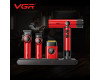 Комплект VGR STEPLERSS RPO 4 IN 1 RED, машинка для стрижки (Clipper), триммер, электробритва, фен