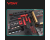 Комплект VGR STEPLERSS RPO 4 IN 1 RED, машинка для стрижки (Clipper), триммер, электробритва, фен