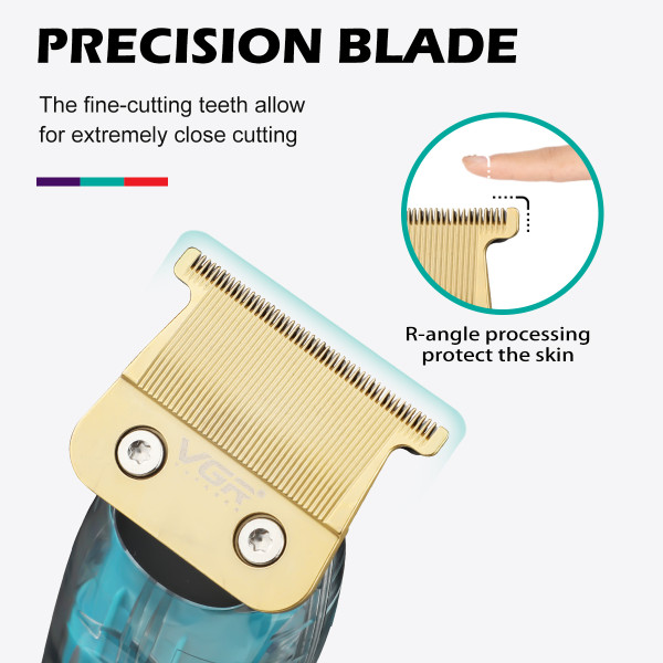 Машинка (триммер) для стрижки волосся VGR V-961, Professional, 4 насадки, LED Display