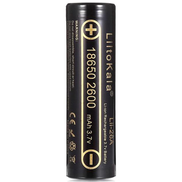 Акумулятор 18650, LiitoKala Lii-26A, 2600mAh, ОРИГІНАЛ