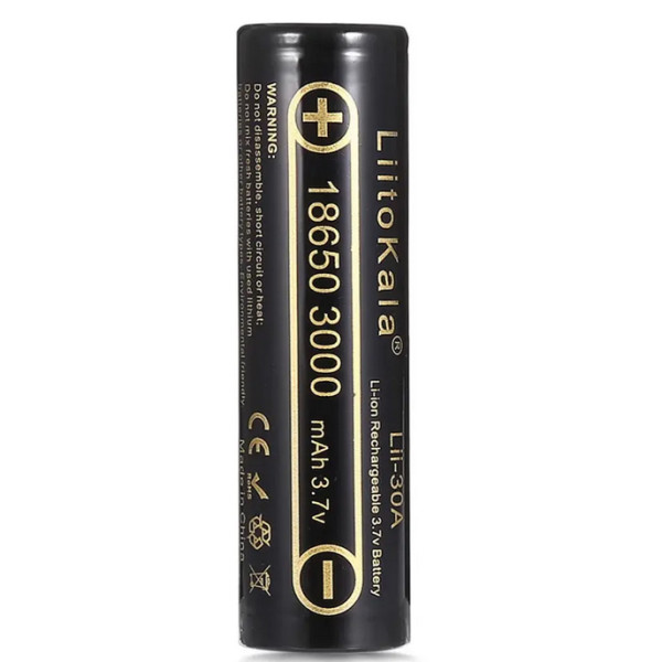 Акумулятор 18650, LiitoKala Lii-30A, 3000mAh, ОРИГІНАЛ