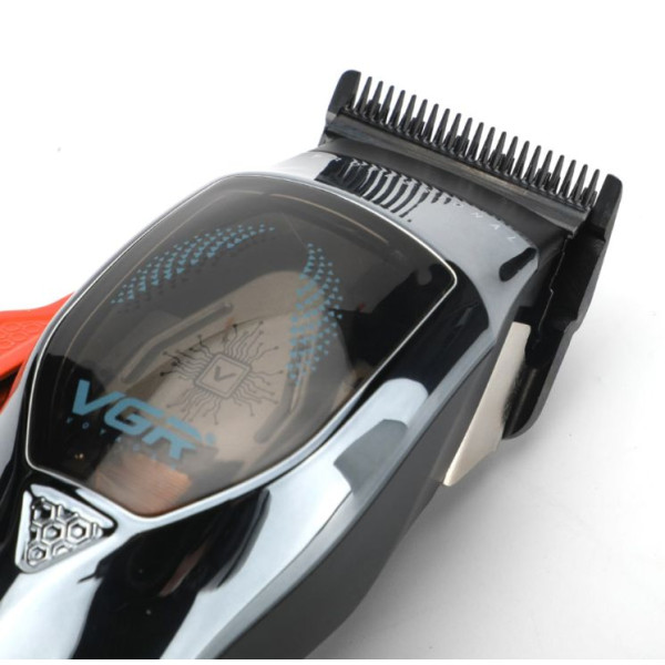 Акумуляторна машника для стриження (clipper) VGR V-647, 4 насадки, LED display