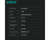 Триммер VGR V-992 GREEN, 9000 RPM, 2000 mAh, 3 насадки, LED display