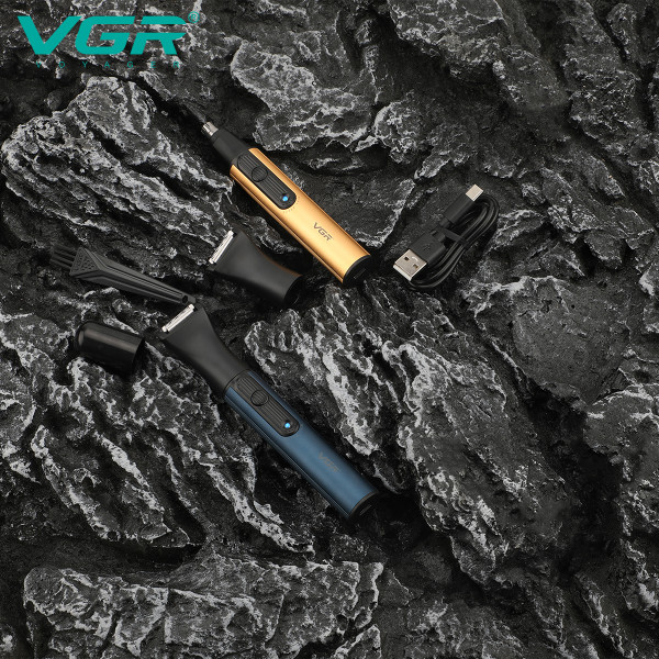 Тример VGR 2 в 1 V-626 BLUE 2 Насадки Для Носа та Волосся Тример VGR 2 в 1 V-626 BLUE 2 Насадки Для Носа та Волосся