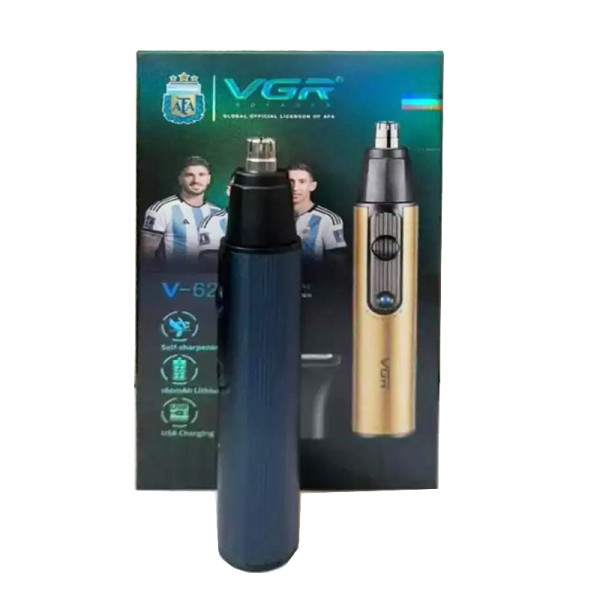 Тример VGR 2 в 1 V-626 BLUE 2 Насадки Для Носа та Волосся Тример VGR 2 в 1 V-626 BLUE 2 Насадки Для Носа та Волосся