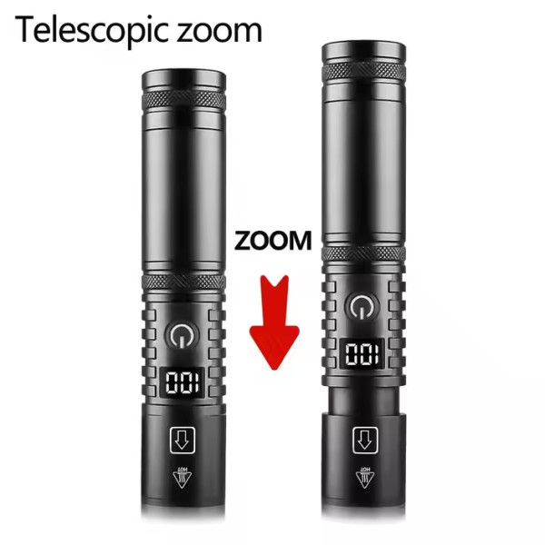 Ліхтар S2304-WHITE LASER LED PM10-TG 1x18650/3xAAA Power Bank ЗУ Type-C Zoom Ліхтар S2304-WHITE LASER LED PM10-TG 1x18650/3xAAA Power Bank ЗУ Type-C Zoom