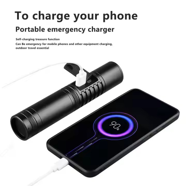 Ліхтар S2304-WHITE LASER LED PM10-TG 1x18650/3xAAA Power Bank ЗУ Type-C Zoom Ліхтар S2304-WHITE LASER LED PM10-TG 1x18650/3xAAA Power Bank ЗУ Type-C Zoom