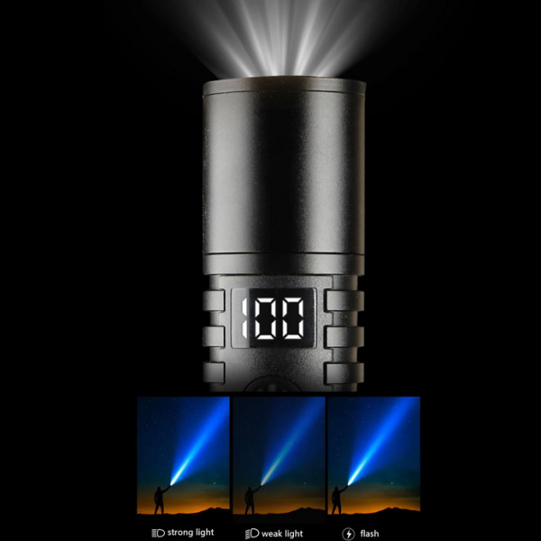 Ліхтар S2304-WHITE LASER LED PM10-TG 1x18650/3xAAA Power Bank ЗУ Type-C Zoom Ліхтар S2304-WHITE LASER LED PM10-TG 1x18650/3xAAA Power Bank ЗУ Type-C Zoom