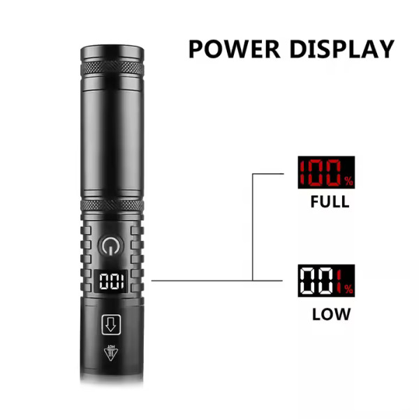 Ліхтар S2304-WHITE LASER LED PM10-TG 1x18650/3xAAA Power Bank ЗУ Type-C Zoom Ліхтар S2304-WHITE LASER LED PM10-TG 1x18650/3xAAA Power Bank ЗУ Type-C Zoom