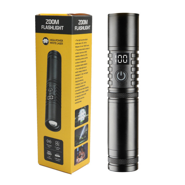 Ліхтар S2304-WHITE LASER LED PM10-TG 1x18650/3xAAA Power Bank ЗУ Type-C Zoom Ліхтар S2304-WHITE LASER LED PM10-TG 1x18650/3xAAA Power Bank ЗУ Type-C Zoom