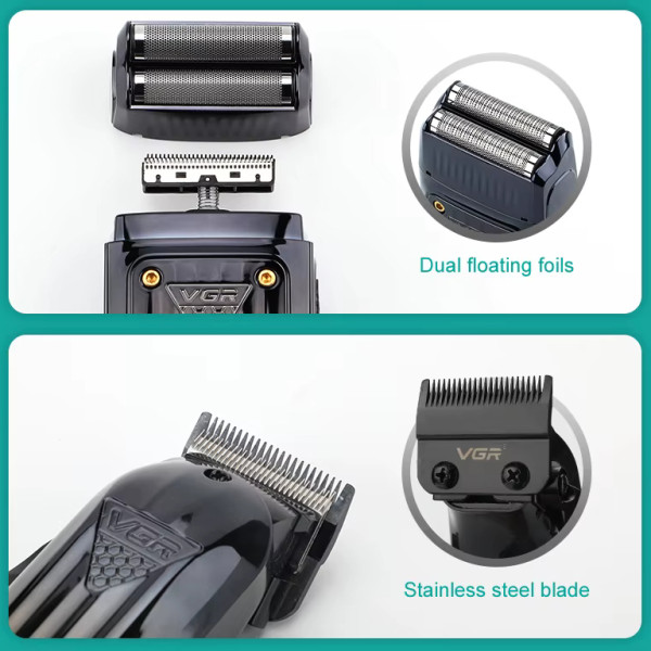 Комплект VGR 3 в 1 V-644 Акумуляторна Машинка Для Стрижки Clipper Тример і Електробритва Шейвер Комплект VGR 3 в 1 V-644 Акумуляторна Машинка Для Стрижки Clipper Тример і Електробритва Шейвер
