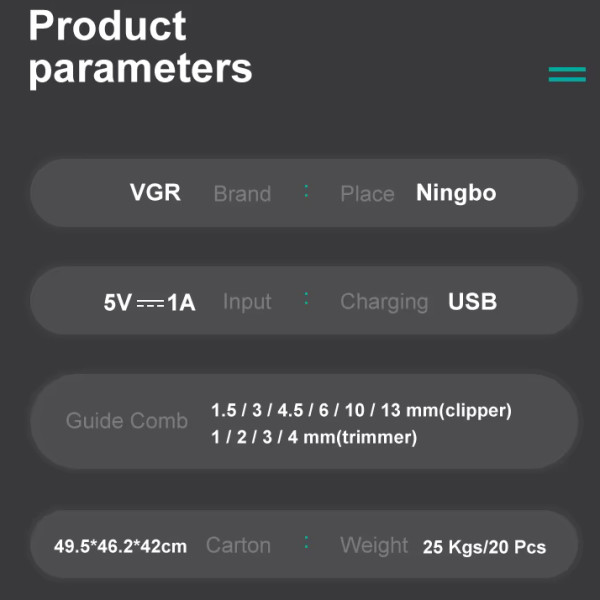 Комплект VGR 3 в 1 V-644 Акумуляторна Машинка Для Стрижки Clipper Тример і Електробритва Шейвер Комплект VGR 3 в 1 V-644 Акумуляторна Машинка Для Стрижки Clipper Тример і Електробритва Шейвер