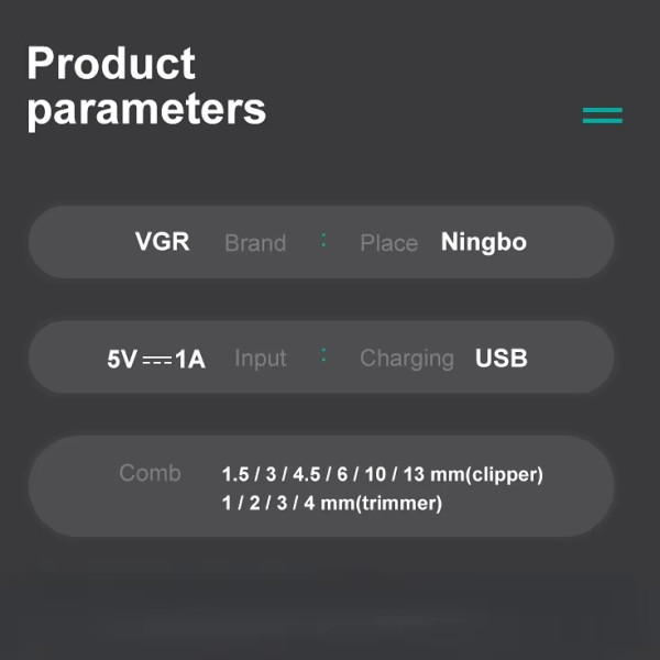 Комплект VGR 2 в 1 V-646 Акумуляторна Машинка Для Стрижки Clipper і Тример Комплект VGR 2 в 1 V-646 Акумуляторна Машинка Для Стрижки Clipper і Тример