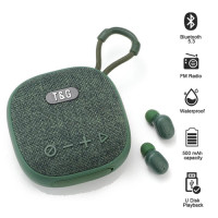 Bluetooth-Колонка з Навушниками TG813 з Функцією Speakerphone Радіо Green Bluetooth-Колонка з Навушниками TG813 з Функцією Speakerphone Радіо Green