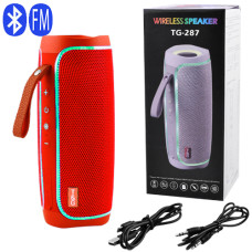 Bluetooth-колонка TG287, lightshow party, speakerphone, радіо, red