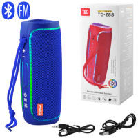 Bluetooth-Колонка TG288 з RGB Підсвіткою Speakerphone Радіо Blue