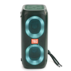 Bluetooth-колонка TG333 з RGB ПІДСВІЧУВАННЯМ, speakerphone, радіо, green
