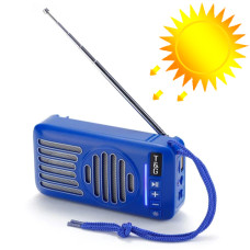 Bluetooth-колонка TG368, speakerphone, радіо, сонячна батарея, blue