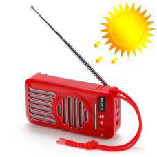 Bluetooth-колонка TG368, speakerphone, радіо, сонячна батарея, red