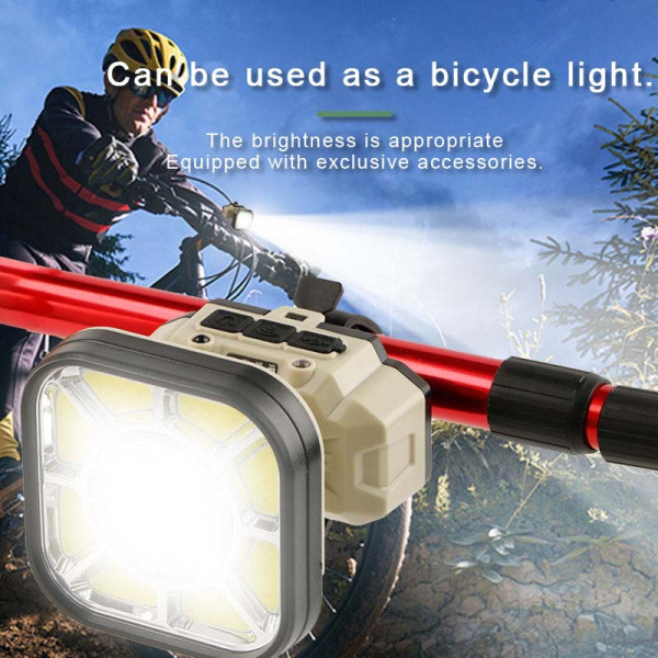 Ліхтар налобний 826XS-XPE+8COB(White+Red), Motion Sensor, 1x18650, вело кріплення, ЗУ Type-C, Box