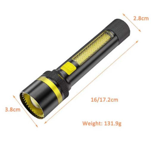 Ліхтар 24094-WHITE LASER LED PM10-TG+COB(White+Red), Li-Ion акумулятор, ЗУ Type-C, zoom