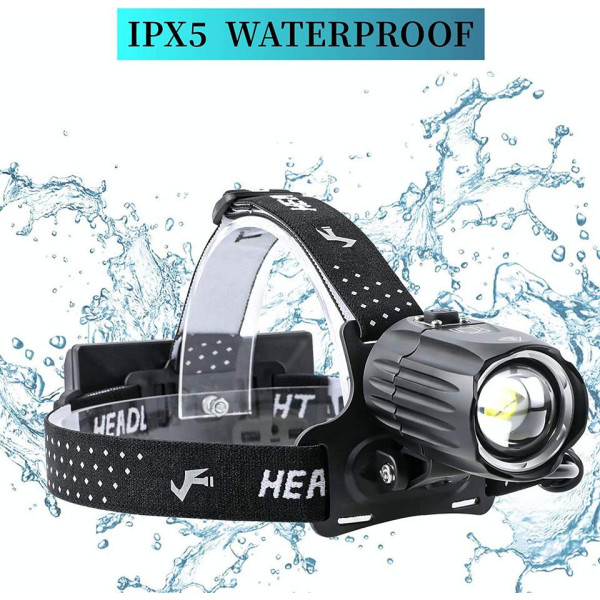 Фонарь налобный BL-T35-P160, 3x18650, Power Bank, ЗУ Type-C, zoom, Box