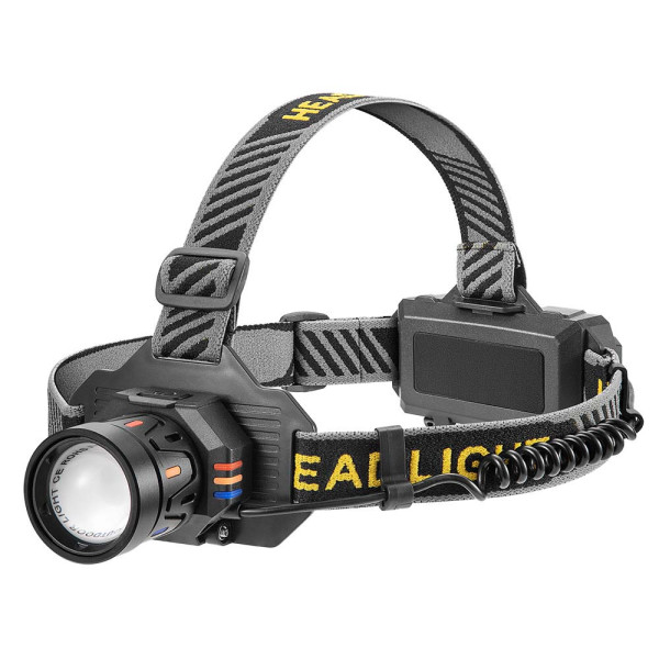 Ліхтар налобний BL-T701B-TG, 2x18650, ЗУ Type-C, zoom, Box