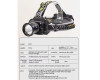 Ліхтар налобний NIGHT VISION FLUORESCENCE BL-T701D-TG, Motion Sensor, 3x18650, Power Bank, ЗУ Type-C, zoom, Box