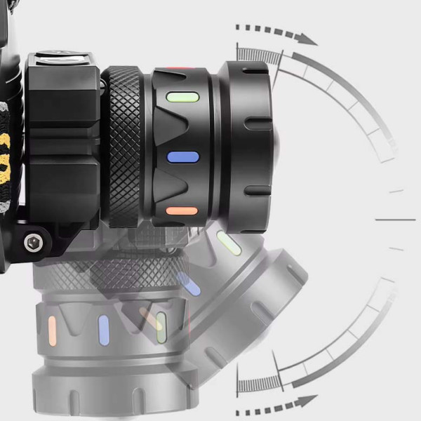 Ліхтар налобний NIGHT VISION FLUORESCENCE BL-T701D-TG, Motion Sensor, 3x18650, Power Bank, ЗУ Type-C, zoom, Box