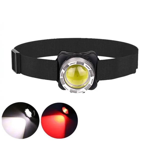 Ліхтар налобний BL-F006-COB(White+Red), ЗУ Type-C, Li-Ion акумулятор, Box