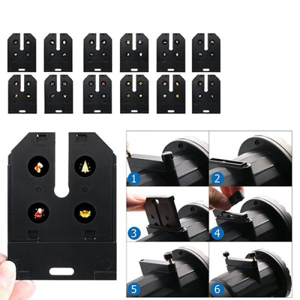 Світлодіодний Лазерний Проектор 668 Для Вулиці +12 Вкладишів з Картинками Waterproof Світлодіодний Лазерний Проектор 668 Для Вулиці +12 Вкладишів з Картинками Waterproof