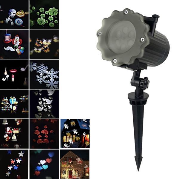 Світлодіодний Лазерний Проектор 668 Для Вулиці +12 Вкладишів з Картинками Waterproof Світлодіодний Лазерний Проектор 668 Для Вулиці +12 Вкладишів з Картинками Waterproof