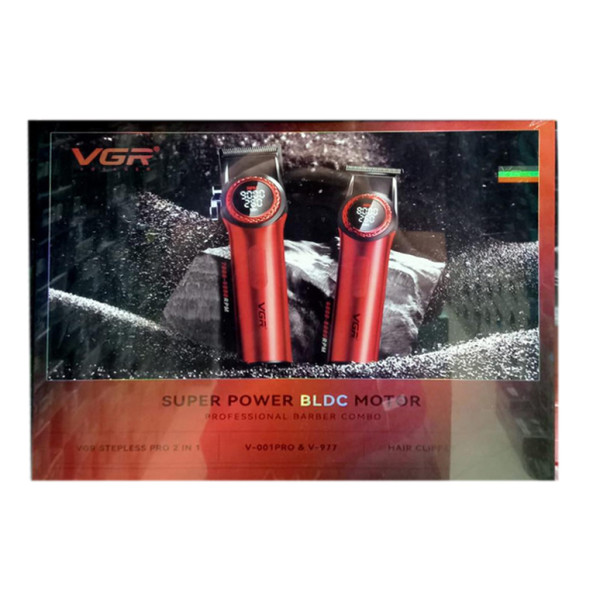 Комплект VGR 2 в 1 V-001 & V-977 RED Акумуляторна Машинка Для Стрижки Clipper і Тример