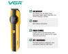 Набор для стрижки VGR 13 в 1 V-173 YELLOW, 13 насадок, LED display
