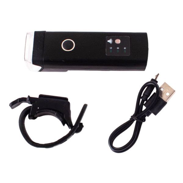 Велоліхтар HJ-047-XPG ULTRA LIGHT, ALUMINUM, AVTOLIGHT SENSOR, Waterproof, аккум., ЗУ microUSB