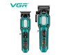 Комплект VGR 2 в 1 V-600&900 GREEN, аккумуляторная машинка для стрижки (clipper) и триммер, 10 насадок, LED display, 7000 RPM