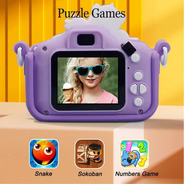 Фотоапарат дитячий X2A, PURPLE UNICORN