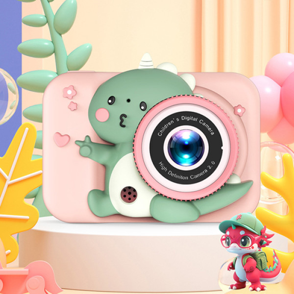 Фотоапарат дитячий Q6, DINOSAUR, pink