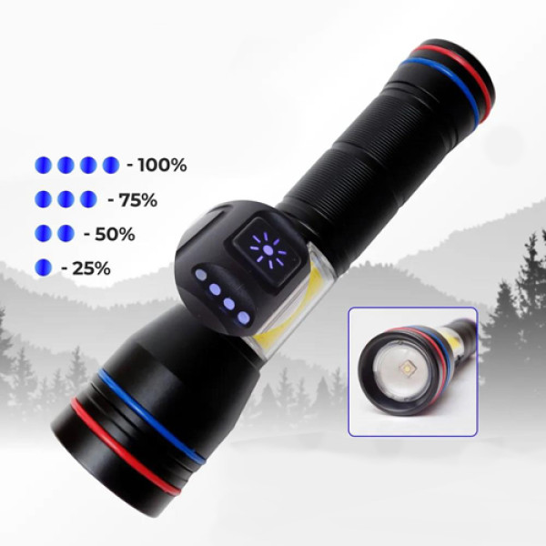 Ліхтар PLD-231 WHITE LASER LED PM10-TG+COB White+Red 1х18650 Power Bank Індикація Заряду ЗУ Type-C Магніт Zoom Box Ліхтар PLD-231 WHITE LASER LED PM10-TG+COB White+Red 1х18650 Power Bank Індикація Заряду ЗУ Type-C Магніт Zoom Box