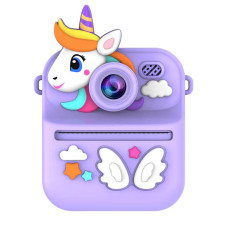 Фотоаппарат детский мгновенной печати S11, PURPLE UNICORN
