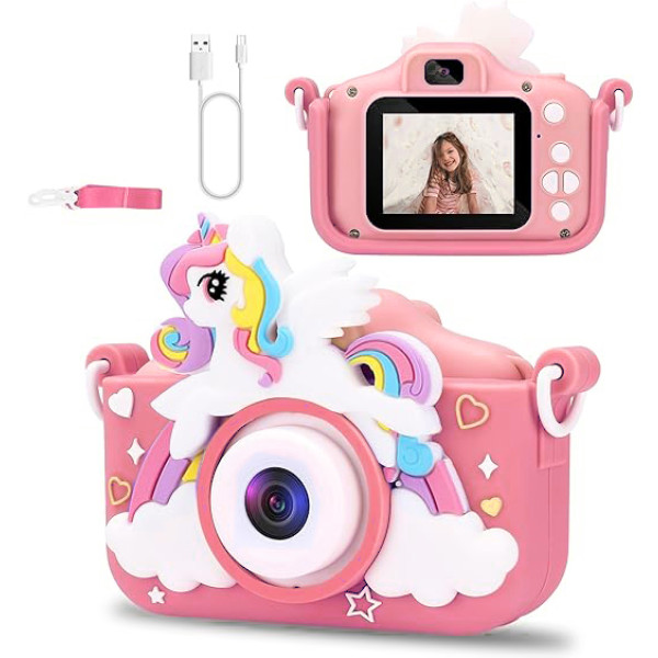 Фотоапарат дитячий X2A, PINK UNICORN