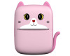 Термопринтер дитячий A8 Cat printer pink, bluetooth, ЗП Type-C