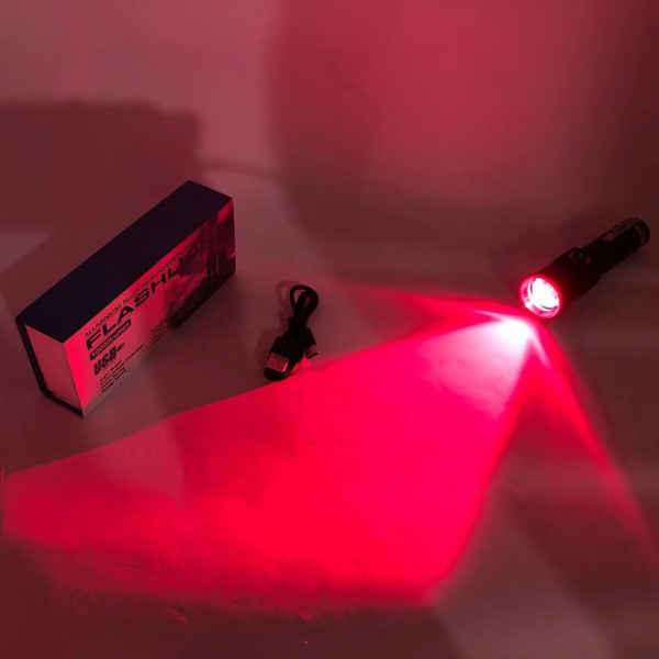 Ліхтар PLD-1812-T6 Red 1x18650 Індикація Заряду ЗУ Type-C Zoom Box Ліхтар PLD-1812-T6 Red 1x18650 Індикація Заряду ЗУ Type-C Zoom Box