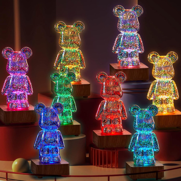 Нічник 3D Bearbrick Ведмедик KX197 8 Кольорів RGB+Warm Light Нічник 3D Bearbrick Ведмедик KX197 8 Кольорів RGB+Warm Light